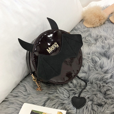 Női mindennapi táska kerek formában, 3D elemekkel