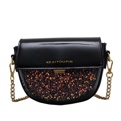 Moodne naiste mini lakknahast õlakott