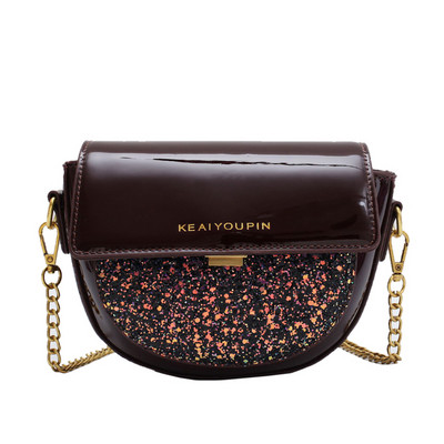 Moodne naiste mini lakknahast õlakott