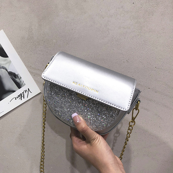 Moodne naiste mini lakknahast õlakott