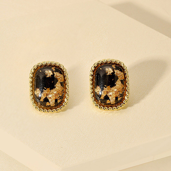 Retro sieviešu auskari ar zelta daļiņām