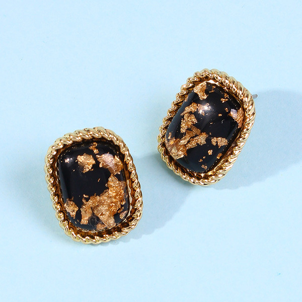 Retro sieviešu auskari ar zelta daļiņām