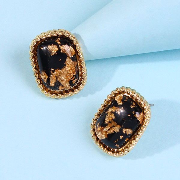 Retro sieviešu auskari ar zelta daļiņām