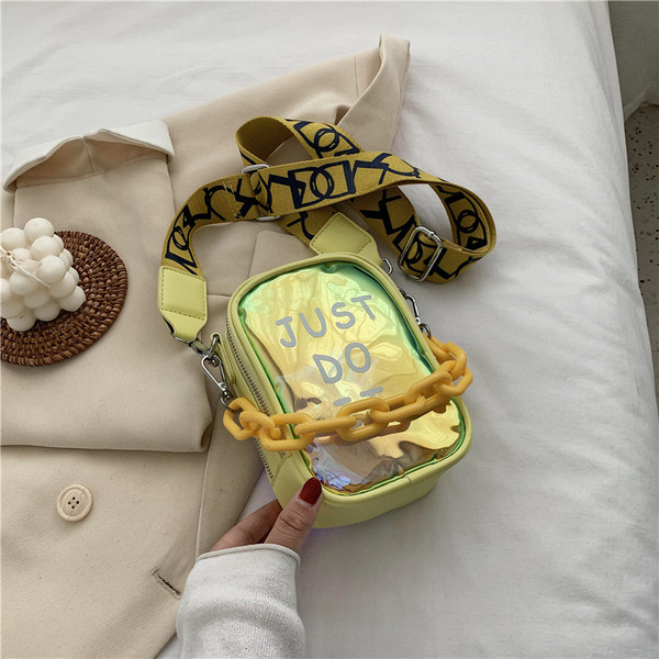 Moderna sieviešu soma ar garu rokturi un silikona priekšpusi