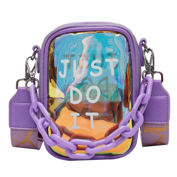 Moderna sieviešu soma ar garu rokturi un silikona priekšpusi