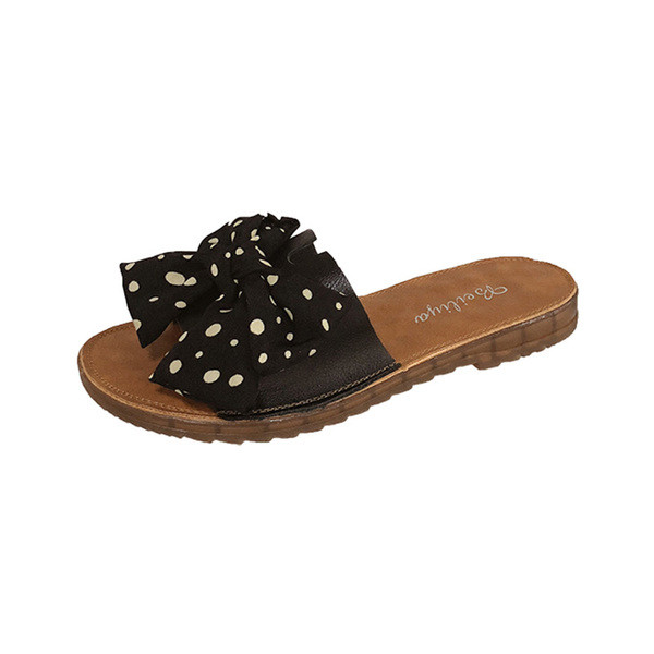 Modern női papucs szövet szalaggal