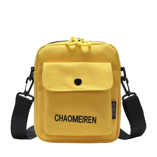 Geantă mică pentru femei de zi cu zi, cu o inscripție și un buzunar