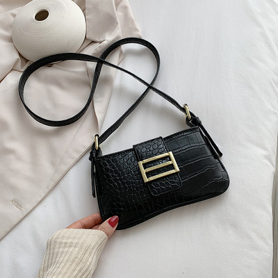 Öko-nahast moodne metallikinnitusega naiste õlakott