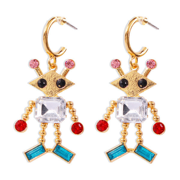 Ikdienas sieviešu auskari robota formā