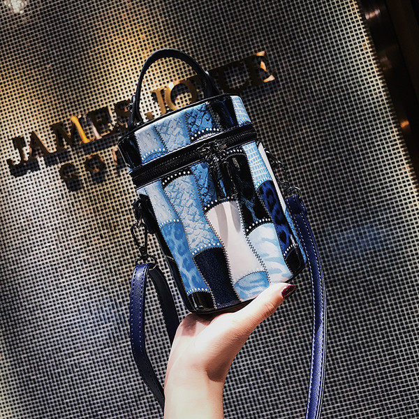 Stilīga sieviešu soma apaļā formā no eko ādas