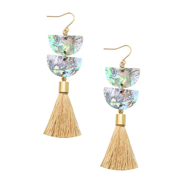 Modern női fülbevaló bojttal