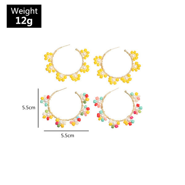 Cercei casual de dama moderni cu margele si perle