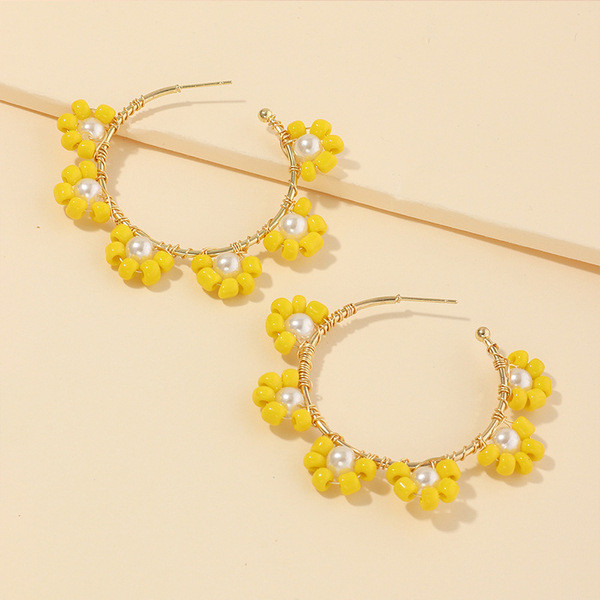 Cercei casual de dama moderni cu margele si perle