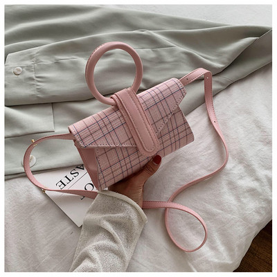 Eko bőrből készült stílusos női táska rövid és hosszú füllel