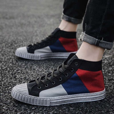 Férfi textil tornacipő fűzős, lapos talppal