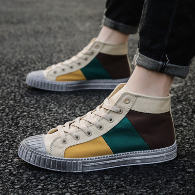 Férfi textil tornacipő fűzős, lapos talppal