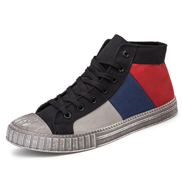 Férfi textil tornacipő fűzős, lapos talppal