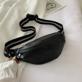 Ādas sieviešu jostas soma ar regulējamu rokturi