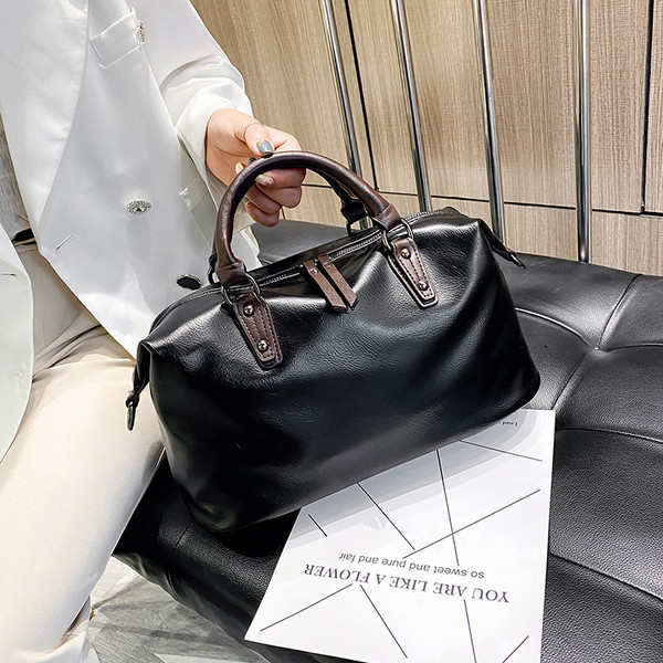 Öko-nahast stiilne lühikeste ja pikkade sangadega naistekott