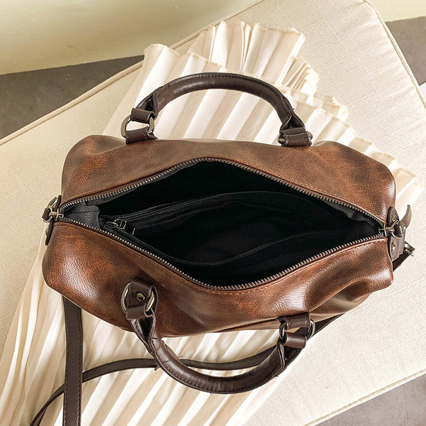 Öko-nahast stiilne lühikeste ja pikkade sangadega naistekott