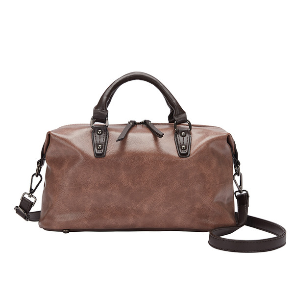 Öko-nahast stiilne lühikeste ja pikkade sangadega naistekott