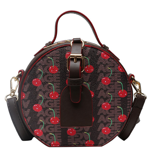 Geantă rotundă de damă elegantă, cu mâner lung