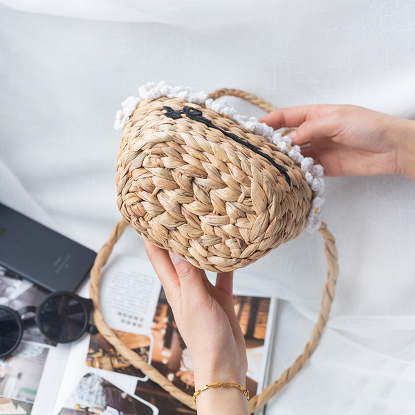 Moodne pika sangaga naiste kootud käekott