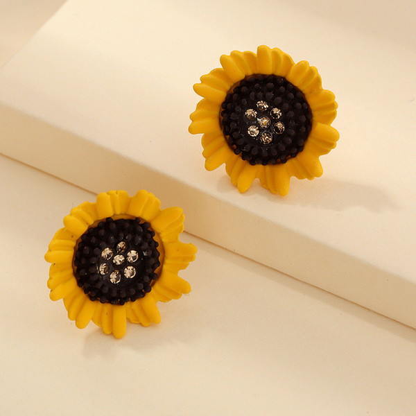 Napraforgó formájú mindennapi női fülbevaló