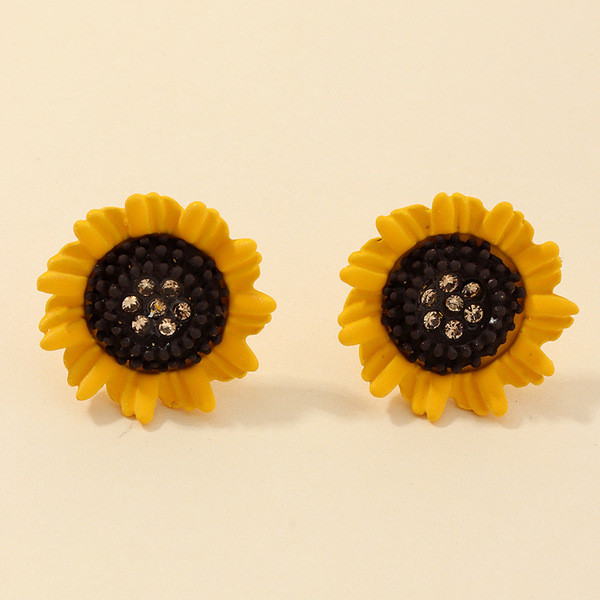 Napraforgó formájú mindennapi női fülbevaló