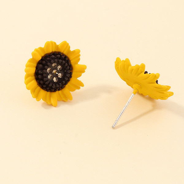 Napraforgó formájú mindennapi női fülbevaló