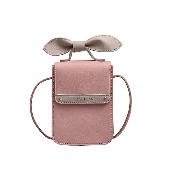 Öko bőrből készült modern női mini táska felirattal