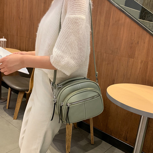 Női mindennapi válltáska cipzárral