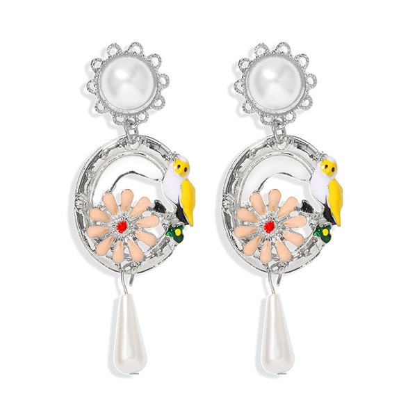 Vintage női gyöngyös fülbevaló