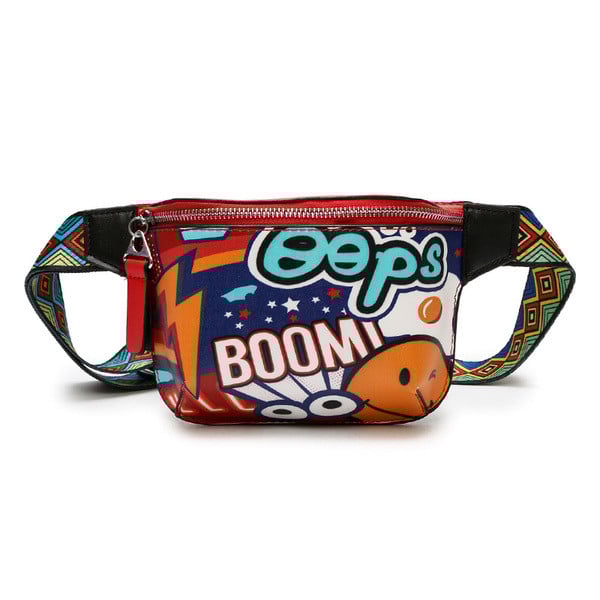 Női korszerű deréktáska cipzárral