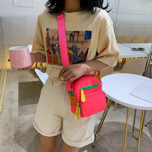 Női mindennapi válltáska cipzárral