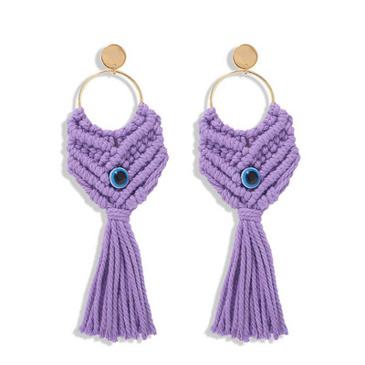 Alkalmi női fülbevaló kötéssel