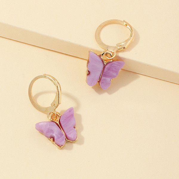 Lillad liblikakujulised naiste kõrvarõngad