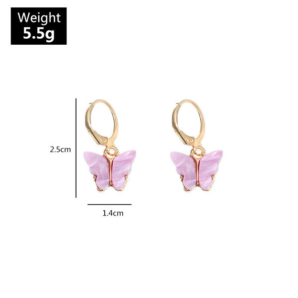 Lillad liblikakujulised naiste kõrvarõngad