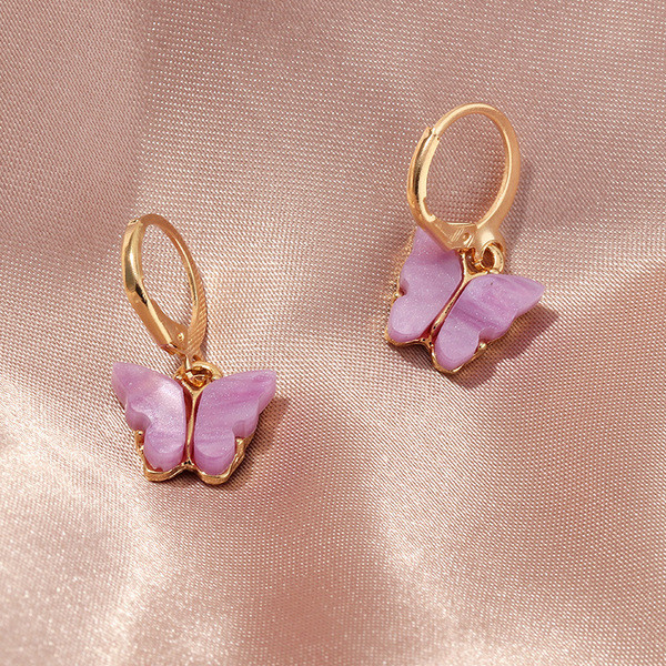 Lillad liblikakujulised naiste kõrvarõngad