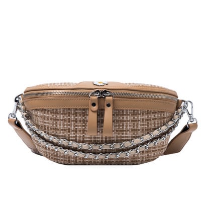 Naiste kaasaegne tõmblukuga ökonahast õlakott