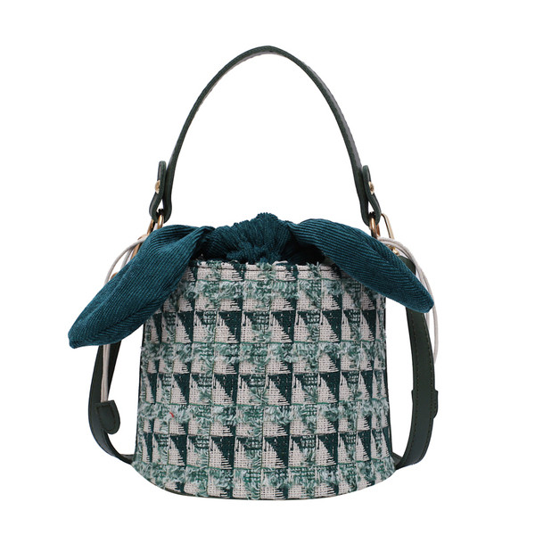 Geanta de dama moderna in forma rotunda cu maner scurt