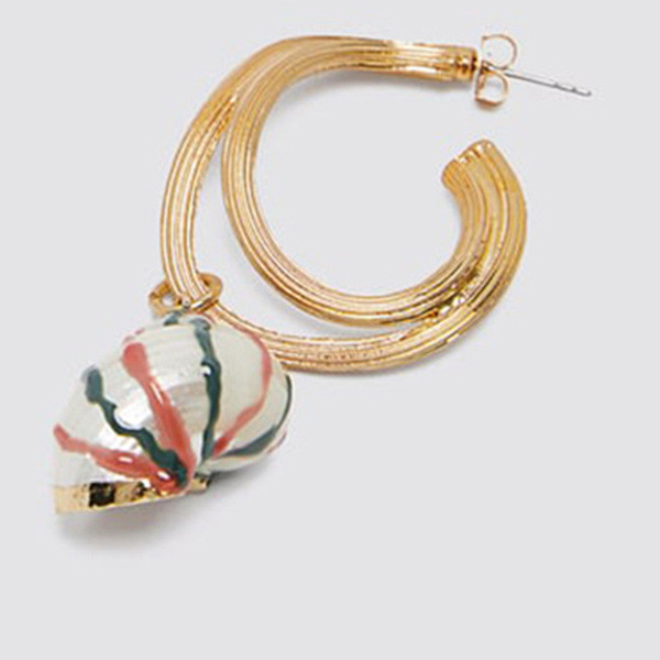 Mūsdienīgi sieviešu auskari ar iekarināmu apvalku