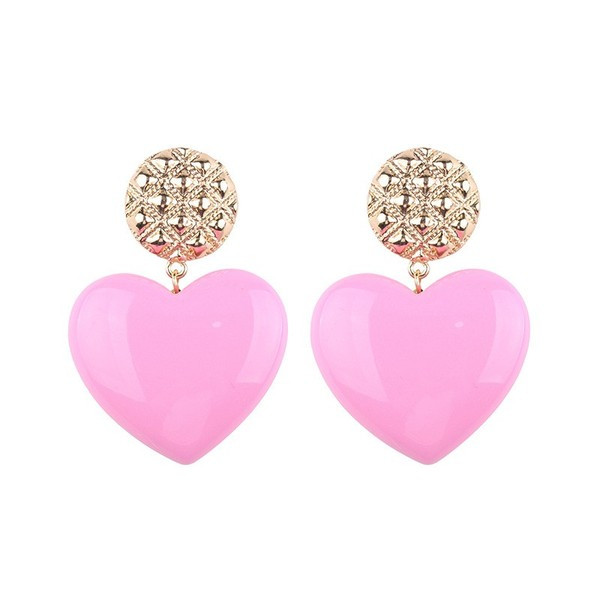 Mūsdienīgi sieviešu lielie auskari sirds formā