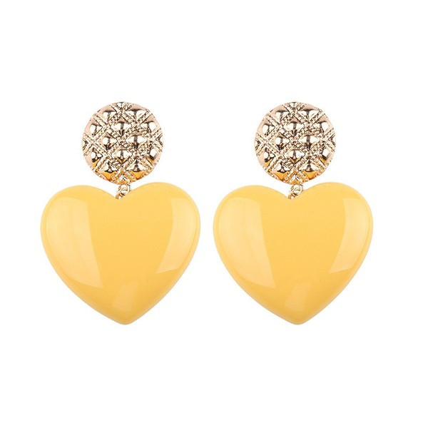 Mūsdienīgi sieviešu lielie auskari sirds formā