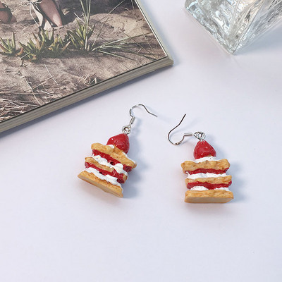 Viseće ženske naušnice u obliku torte