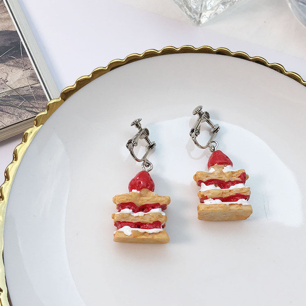 Viseće ženske naušnice u obliku torte