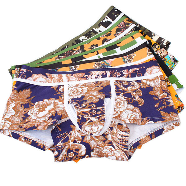 Férfi boxer virágmintával, elasztikus derékkal