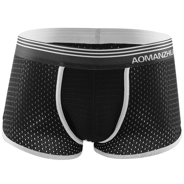 Elastične prozračne muške bokserice s natpisom u struku