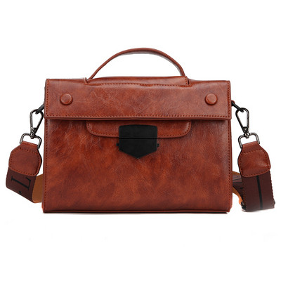 Sieviešu ikdienas soma no eko ādas vienkārša modeļa