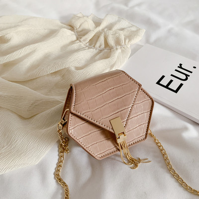 Laste kaasaegne väike kott tüdrukutele metallist elemendiga